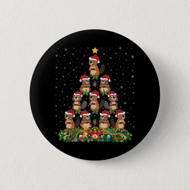 Bóton Redondo 5.08cm Coelho Com Suéter De Natal Coelho De Natal (Frente)