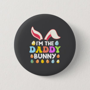 Bóton Redondo 5.08cm Coelho Face Cool Easter Bunny Com Gles Papai Fa
