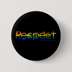 Bóton Redondo 5.08cm Coexistir com Respeito Orgulho Gay