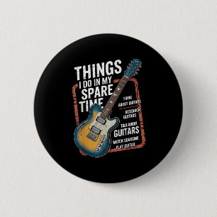 Bóton Redondo 5.08cm Coisas de Guitarra que Faço no Meu Tempo Livre Hum