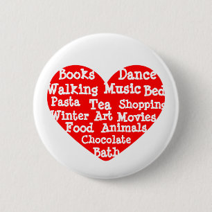 Bóton Redondo 5.08cm Coisas que eu amo