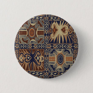 Bóton Redondo 5.08cm Colagem Contemporâneo Tribal Africano