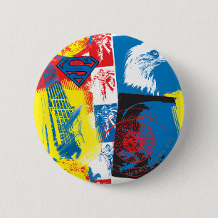 Bóton Redondo 5.08cm Colagem de Águia Superman