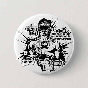 Bóton Redondo 5.08cm Colagem verde do texto da lanterna