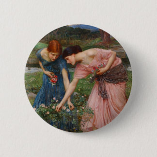 Bóton Redondo 5.08cm Colete Ye Rosebuds por John W. Waterhouse