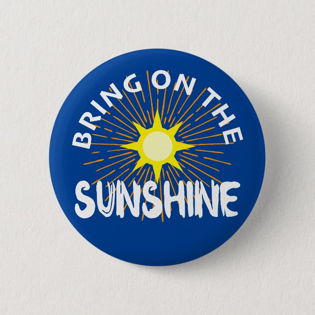 Bóton Redondo 5.08cm Colocar O Design Sunshine - Botão Redondo (Frente)