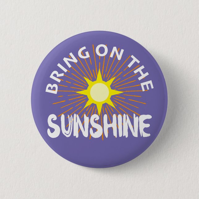 Bóton Redondo 5.08cm Colocar O Design Sunshine - Botão Redondo (Frente)