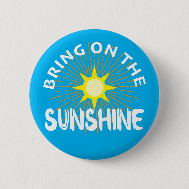 Bóton Redondo 5.08cm Colocar O Design Sunshine - Botão Redondo (Frente)