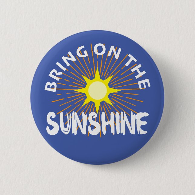 Bóton Redondo 5.08cm Colocar O Design Sunshine - Botão Redondo (Frente)