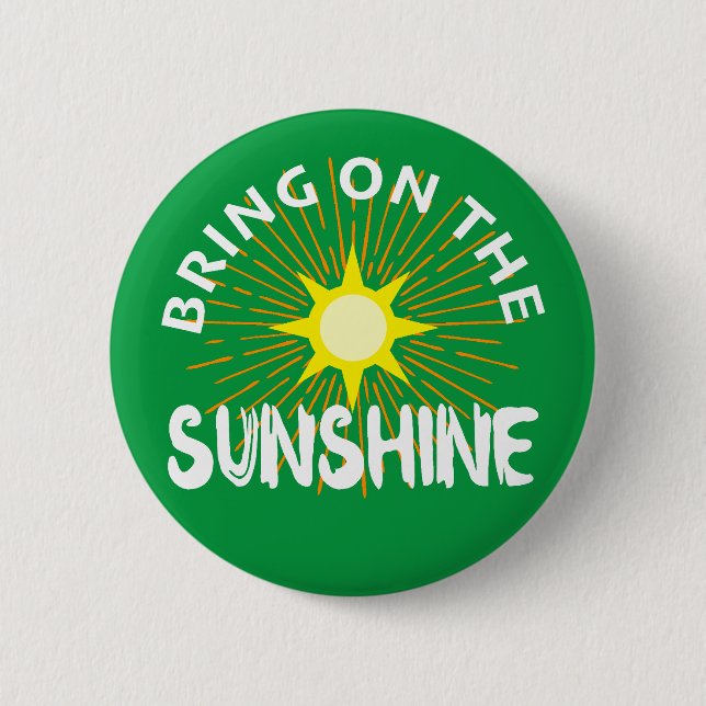 Bóton Redondo 5.08cm Colocar O Design Sunshine - Botão Redondo (Frente)