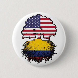 Bóton Redondo 5.08cm Colômbia: América do Norte Colombiana - Bandeira d