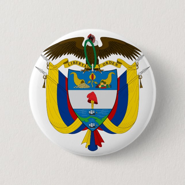Bóton Redondo 5.08cm colombia emblem (Frente)