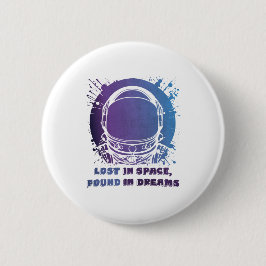 Bóton Redondo 5.08cm Colorful Astronaut Button – Bold Space Style