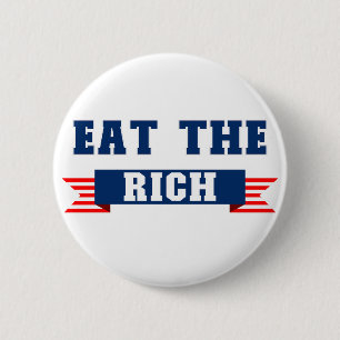 Bóton Redondo 5.08cm Coma a Rich Anti Trump Oligarch Política dos EUA