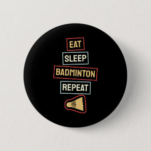 Bóton Redondo 5.08cm Coma Dormir Badminton Repetir Jogador de Badminton