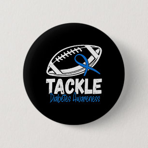 Bóton Redondo 5.08cm Combate à Diabetes Azul Diabéticos Tipo 1 Guerra d