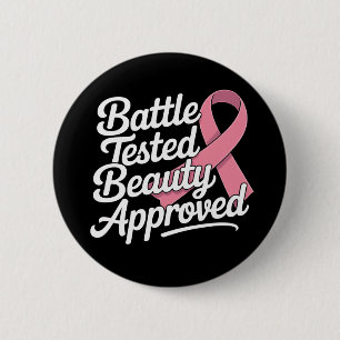 Bóton Redondo 5.08cm Combate à Sobrevivência do Cancer de Fita Rosa
