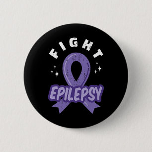 Bóton Redondo 5.08cm Combater a Epilepsia Roxo Suporte à Sensibilização