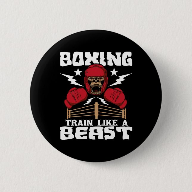 Bóton Redondo 5.08cm Comboio In A Box Como Uma Besta - Kickboxer G (Frente)