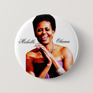 Bóton Redondo 5.08cm COMEMORANDO o botão de MICHELLE OBAMA