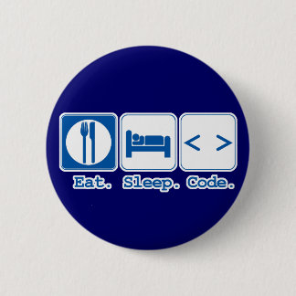 Bóton Redondo 5.08cm comer dormir codificar (html)