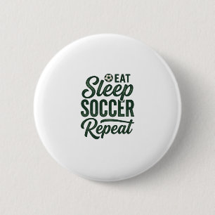 Bóton Redondo 5.08cm Comer Dormir Futebol Repetir Camisa Vintage Design