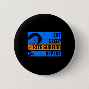 Bóton Redondo 5.08cm Comer Dormir Kite Surfing Repetir Kite Surfer