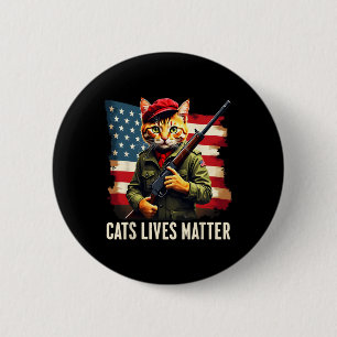 Bóton Redondo 5.08cm Comer Gatos Vive Problema Engraçado Donald Trump 2