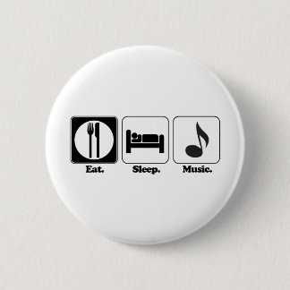 Bóton Redondo 5.08cm comer música de dormir