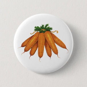 Bóton Redondo 5.08cm Comida Antiga, Molho de Cenouras Orgânicas Legumes