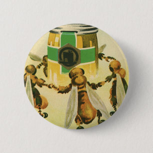 Bóton Redondo 5.08cm Comida, Jar Dançante De Mel Orgânico