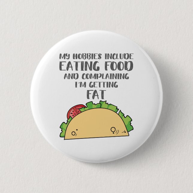 Bóton Redondo 5.08cm Comida para Hobbies Foodie Incluindo Comida Comida (Frente)