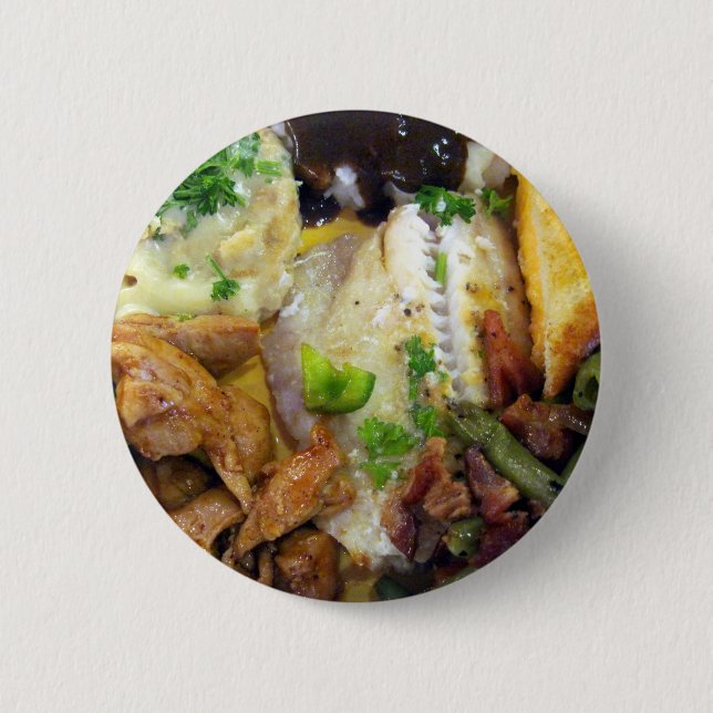 Bóton Redondo 5.08cm Comida para reflexão (Frente)