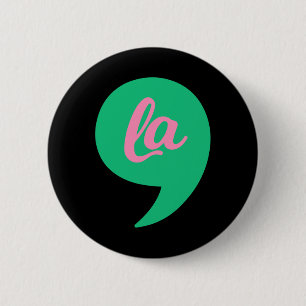 Bóton Redondo 5.08cm Comma La Kamala Harris 2022 Eleições Costum