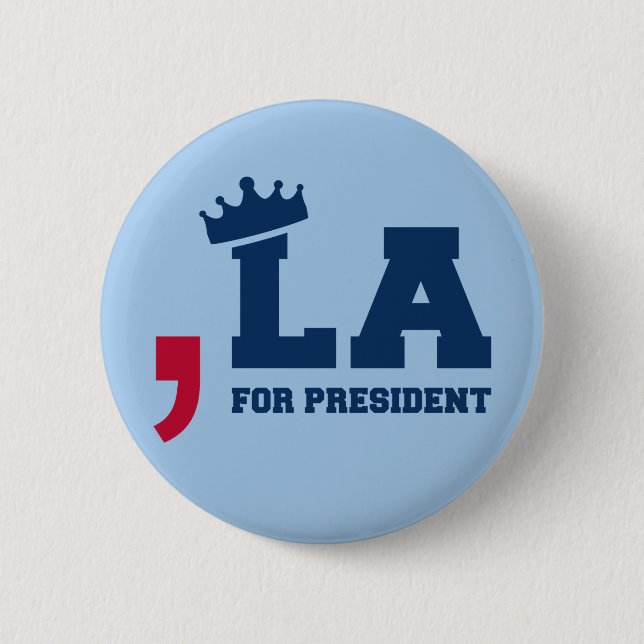 Bóton Redondo 5.08cm Comma La Kamala Harris Para A Eleição Do President (Frente)