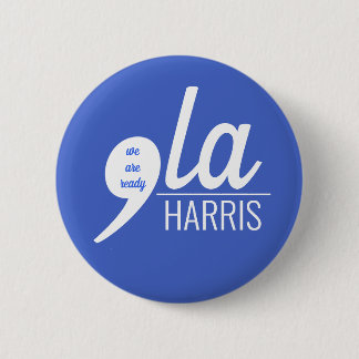 Bóton Redondo 5.08cm Comma-LA para Kamala Harris