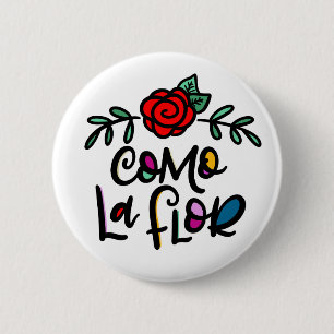Bóton Redondo 5.08cm Como La Flor, feito à mão