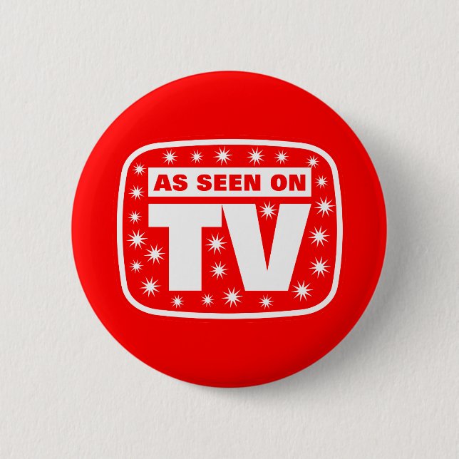 Bóton Redondo 5.08cm Como visto na TV - CH 2 com estrelas de neve (Frente)