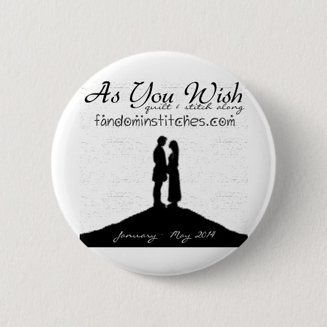 Bóton Redondo 5.08cm Como você deseja a edredão & o ponto ao longo de (Frente)