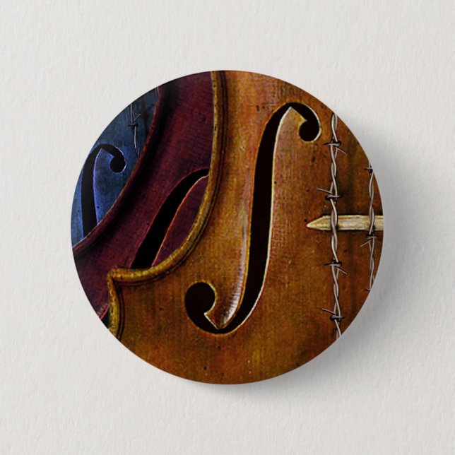Bóton Redondo 5.08cm Composição do violino (Frente)