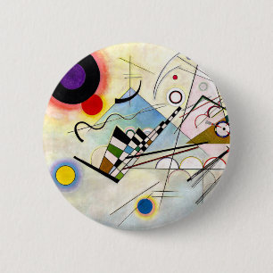Bóton Redondo 5.08cm Composição Kandinsky 8