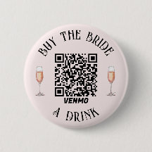 Comprar elegante botão BRIDE a Drink QR