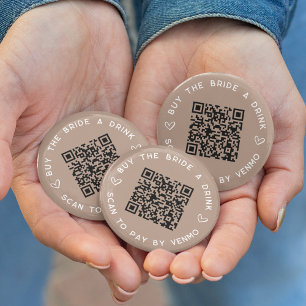Bóton Redondo 5.08cm Comprar o código QR da Festa de solteira de uma be