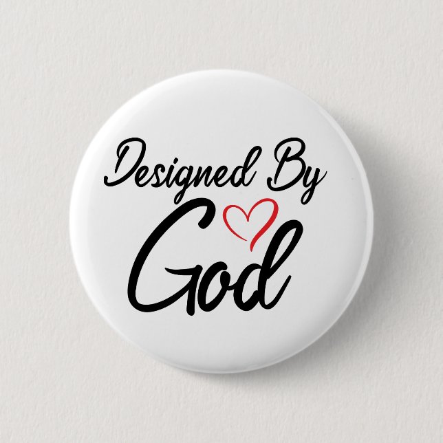 Bóton Redondo 5.08cm "Concebido por Deus" 2 1/4", redondo (Frente)