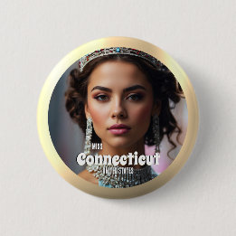 Bóton Redondo 5.08cm Concurso de Brilho Dourado Botão de Pin Personaliz