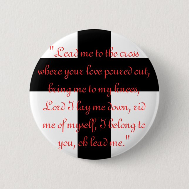 Bóton Redondo 5.08cm Conduza-me à cruz - botão (Frente)