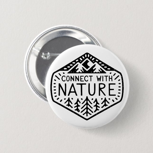 Bóton Redondo 5.08cm Conecte-se com a natureza (Frente & Verso)