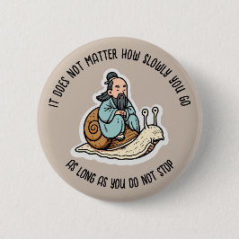 Bóton Redondo 5.08cm Confúcio e caracol