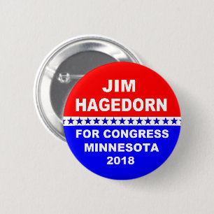 Bóton Redondo 5.08cm Congresso 2018 de Jim Hagedorn Minnesota