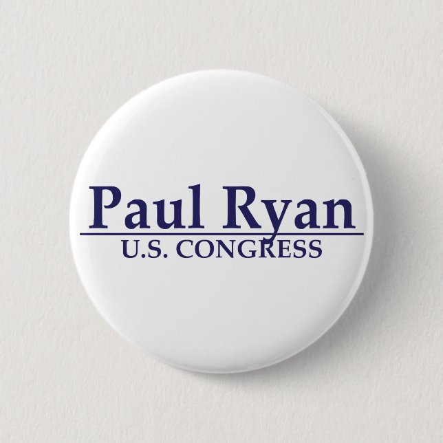 Bóton Redondo 5.08cm Congresso de Paul Ryan E.U. (Frente)